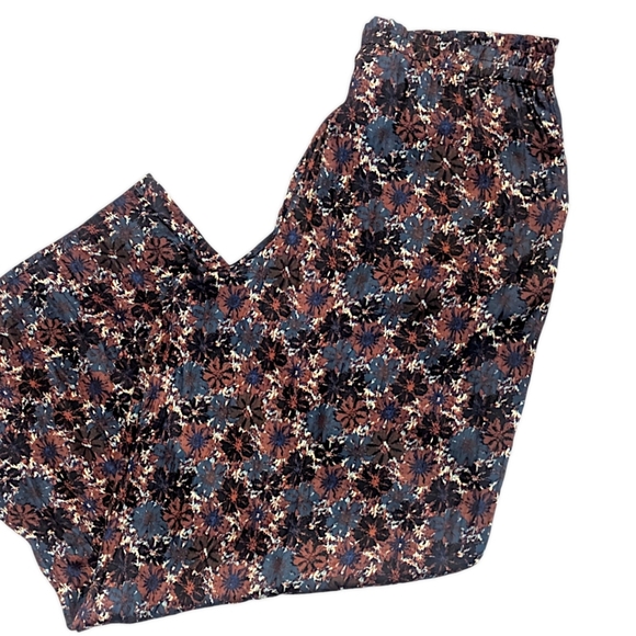 NWT Rachel Zoe Oversized Silky Fall Floral Lounge Pant - Picture 4 of 8